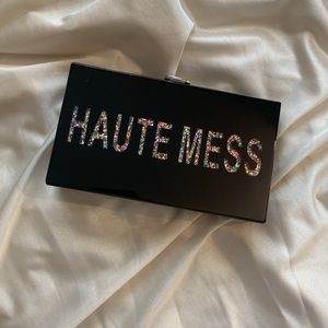 Nordstrom brand acrylic hard case black clutch